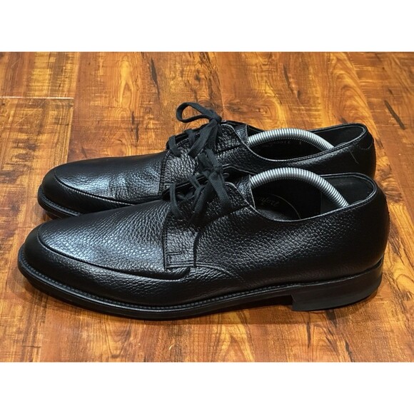 Men’s Stacy Adams Porto-Ped Black Pebbled Leather Sole Dress Shoes Size 10.5 NOS main image 13